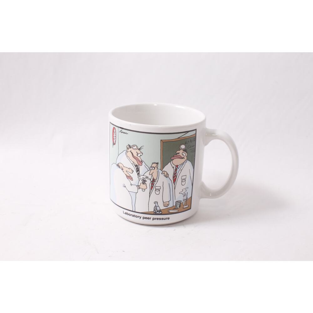 The Far Side Gary Larson 1984 Coffee Cup Laboratory Peer Pressure Scientist Gift